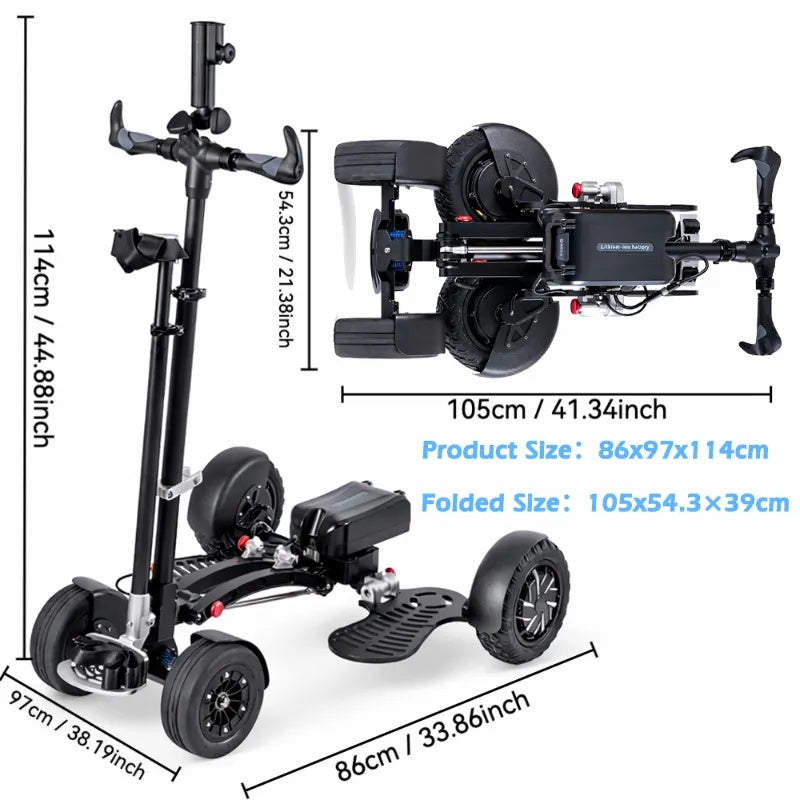 ESWING ES-1388 Pro golf scooter dimensions