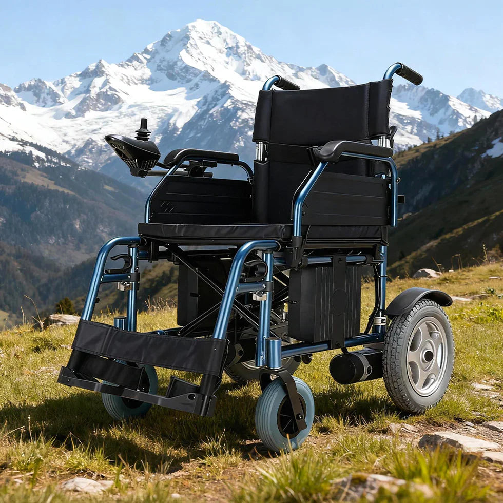 Livara Heavy-Duty Aluminium Electric Wheelchair - Outdoor Mobility, 20km Range, 200kg Capacity