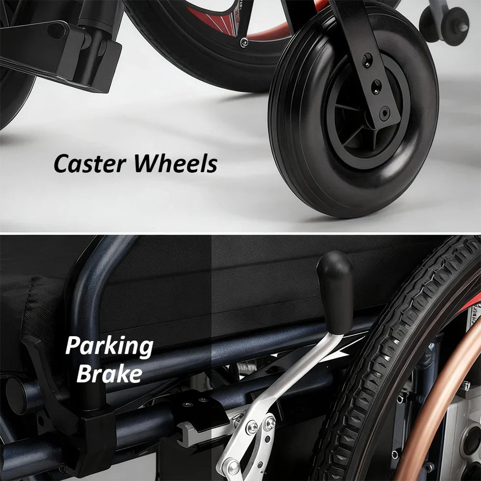 Livara Heavy-Duty Aluminium Electric Wheelchair - Outdoor Mobility, 20km Range, 200kg Capacity