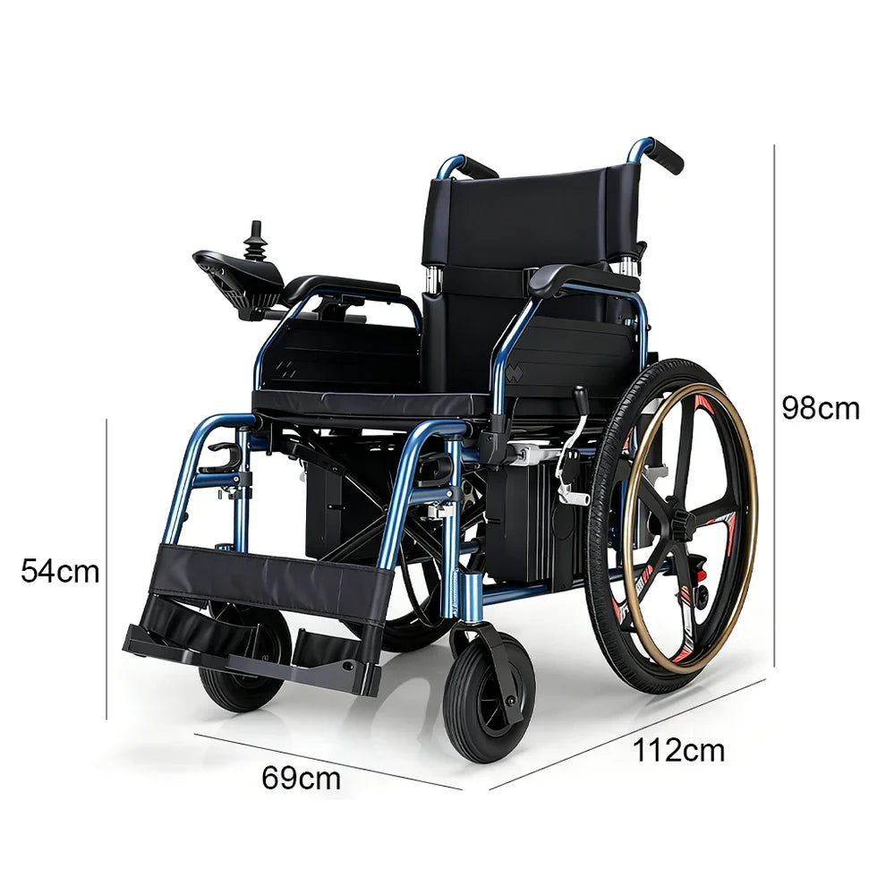 Livara Heavy-Duty Aluminium Electric Wheelchair - Outdoor Mobility, 20km Range, 200kg Capacity