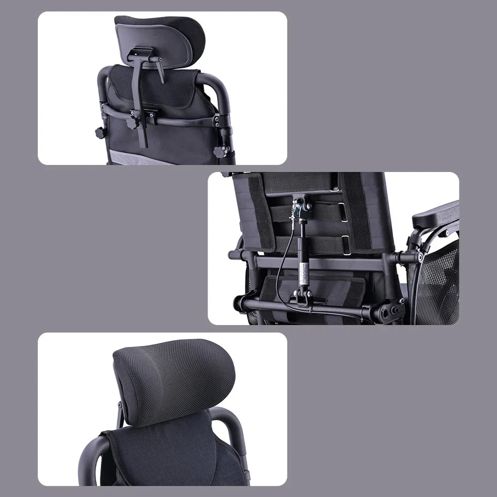 Livara Foldable Aluminium Electric Wheelchair - Compact Travel, Dual 250W Motors, Reclining Backrest