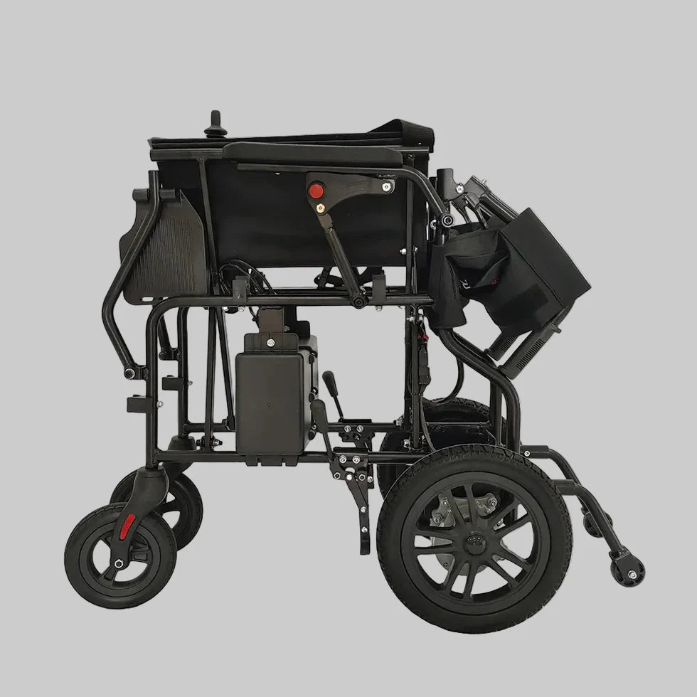 Livara Foldable Dual-Motor Electric Wheelchair - Compact Travel, 200W Motors, 100kg Capacity