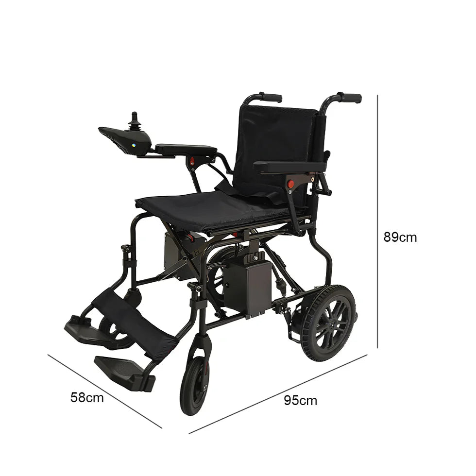 Livara Foldable Dual-Motor Electric Wheelchair - Compact Travel, 200W Motors, 100kg Capacity