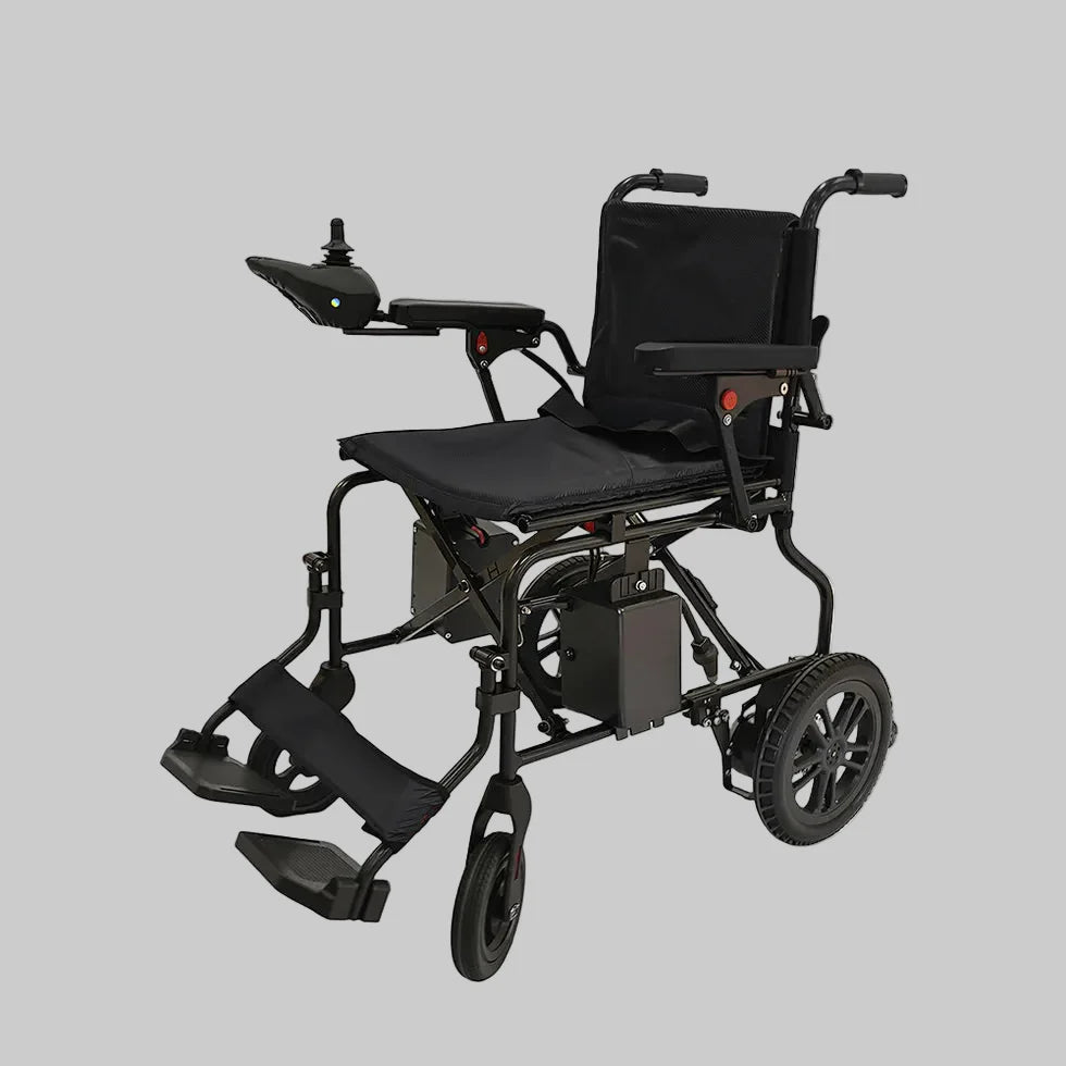 Livara Foldable Dual-Motor Electric Wheelchair - Compact Travel, 200W Motors, 100kg Capacity
