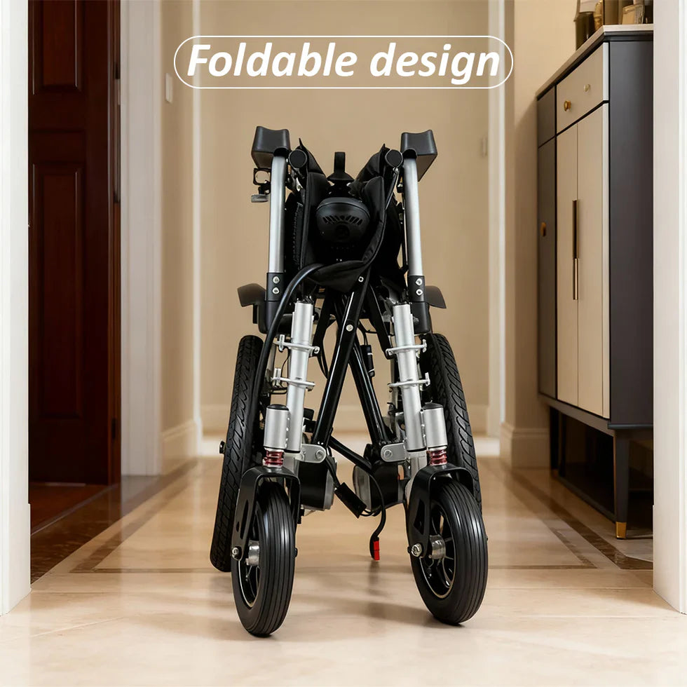 Livara Foldable Dual-Motor Electric Wheelchair - Daily Mobility, 12Ah Battery, 15km Range