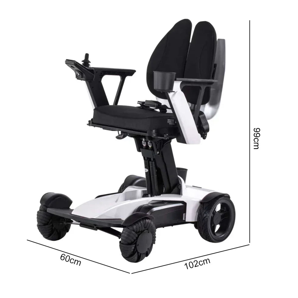 Livara Aluminium Alloy Electric Wheelchair - Independent Travel, 360° Rotation, Remote Control