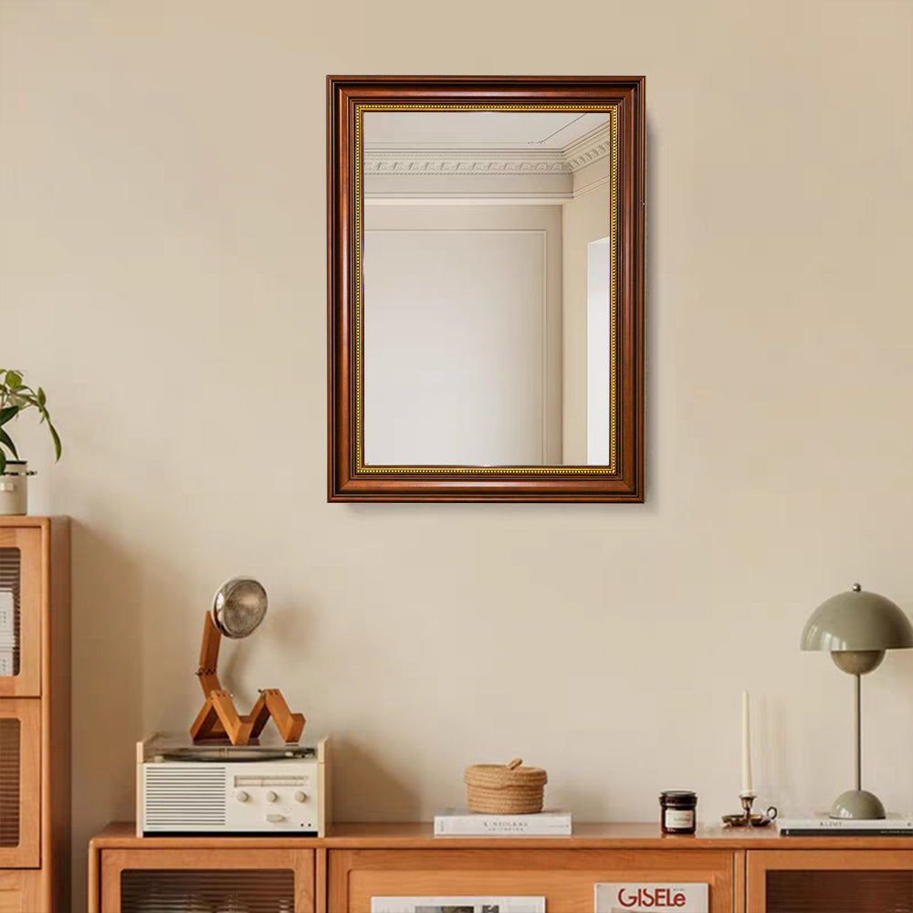 Livara Bronze Wall Mirror - Modern Decor, Gold Accent, PS Frame