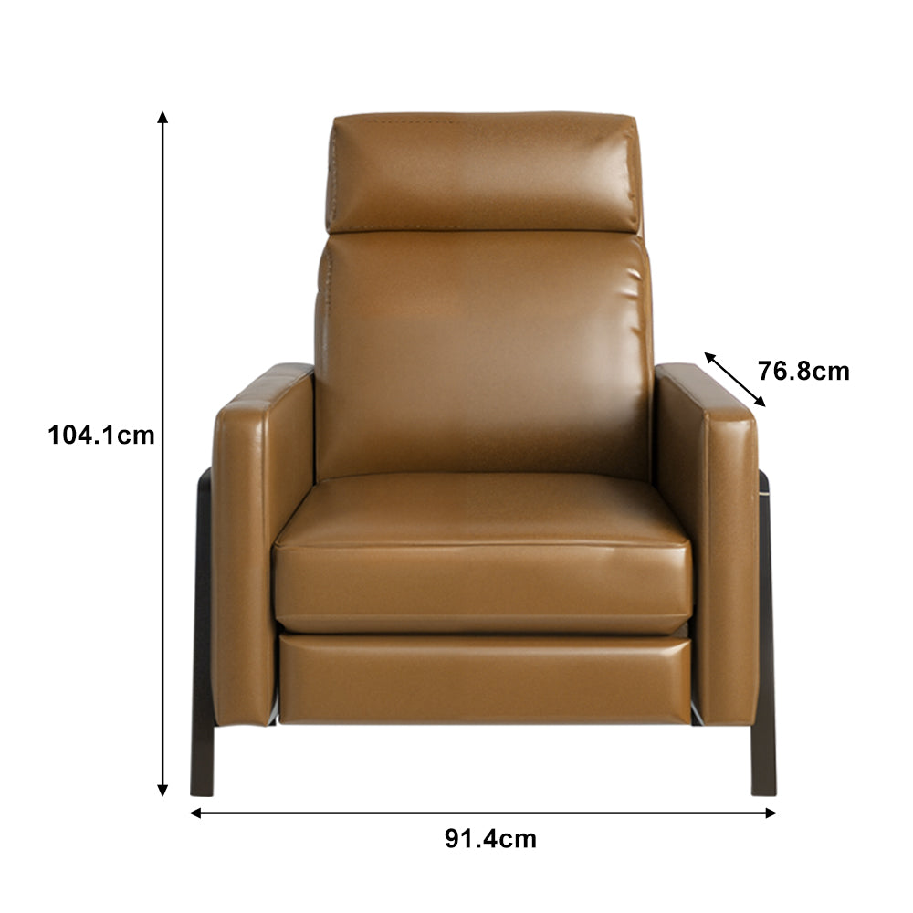 Livara Wood-Frame Recliner - Modern Living Room, Pocket-Coil Seat
