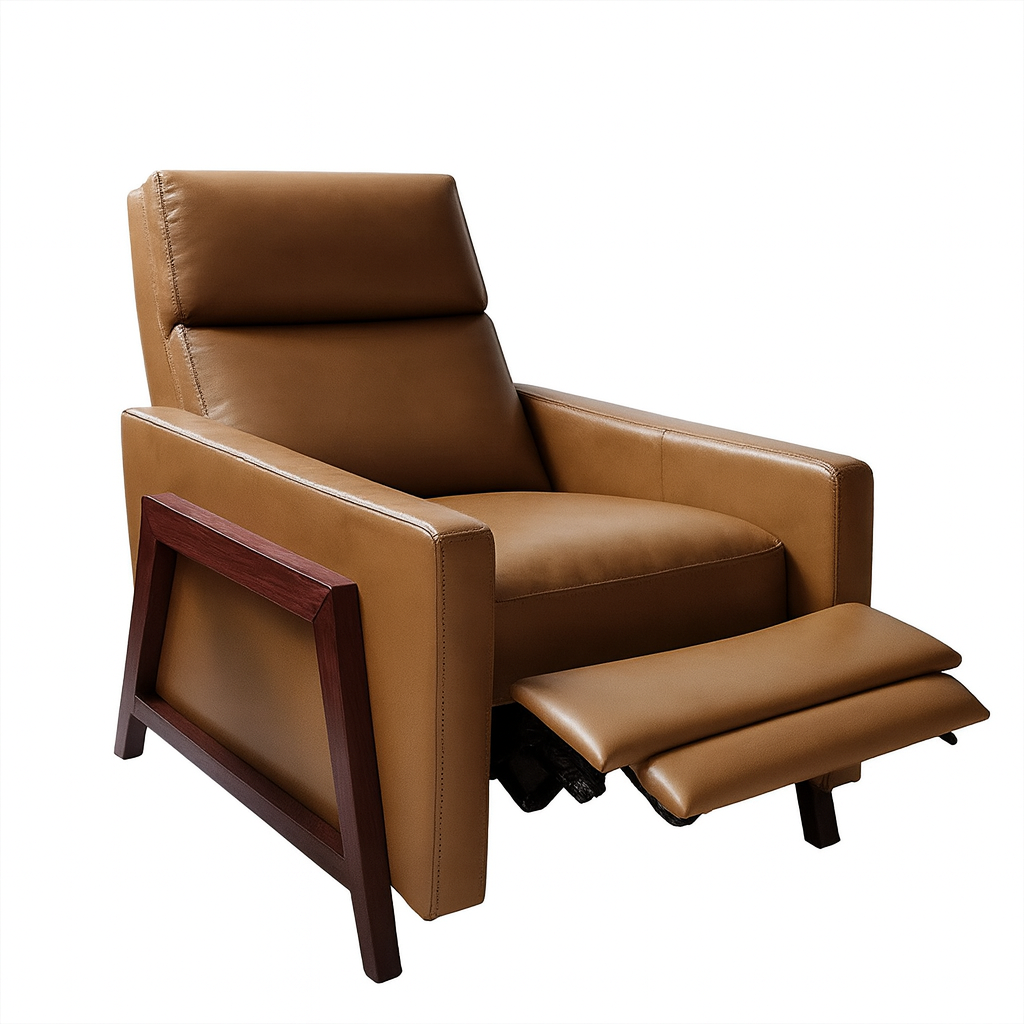 Livara Wood-Frame Recliner - Modern Living Room, Pocket-Coil Seat