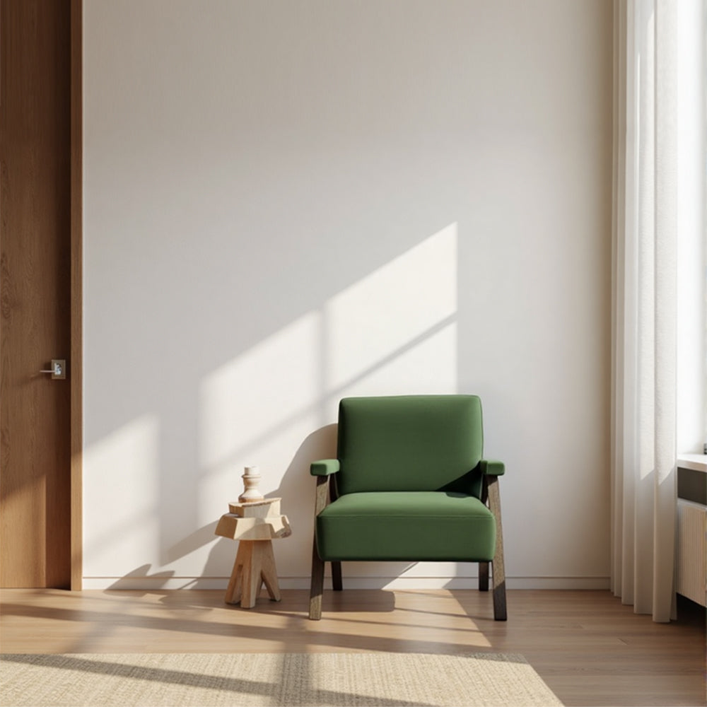 Livara Solid Wood Living Room Chair - Modern Living Room, Plush Upholstery