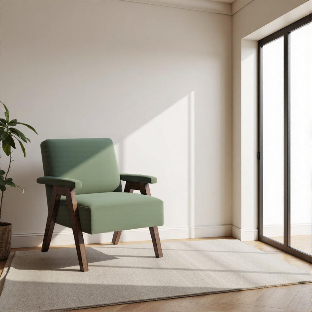 Livara Solid Wood Living Room Chair - Modern Living Room, Plush Upholstery