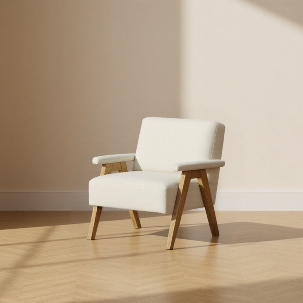 Livara Solid Wood Living Room Chair - Modern Living Room, Plush Upholstery
