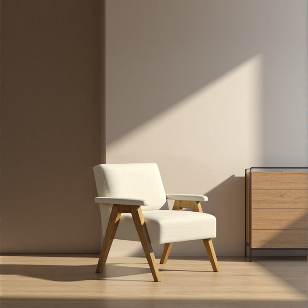 Livara Solid Wood Living Room Chair - Modern Living Room, Plush Upholstery