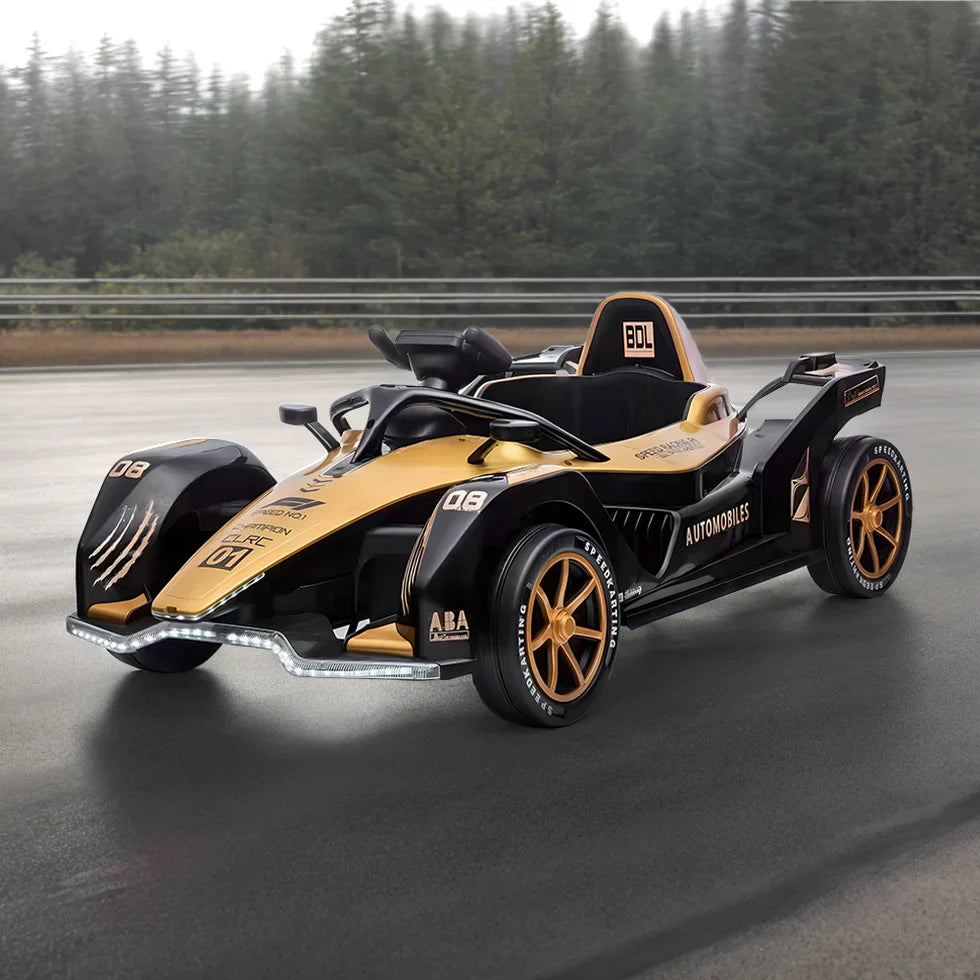 Livara Dual-Drive 12V 7Ah Electric Go-Kart - Backyard Fun, Remote Control, LED Lights