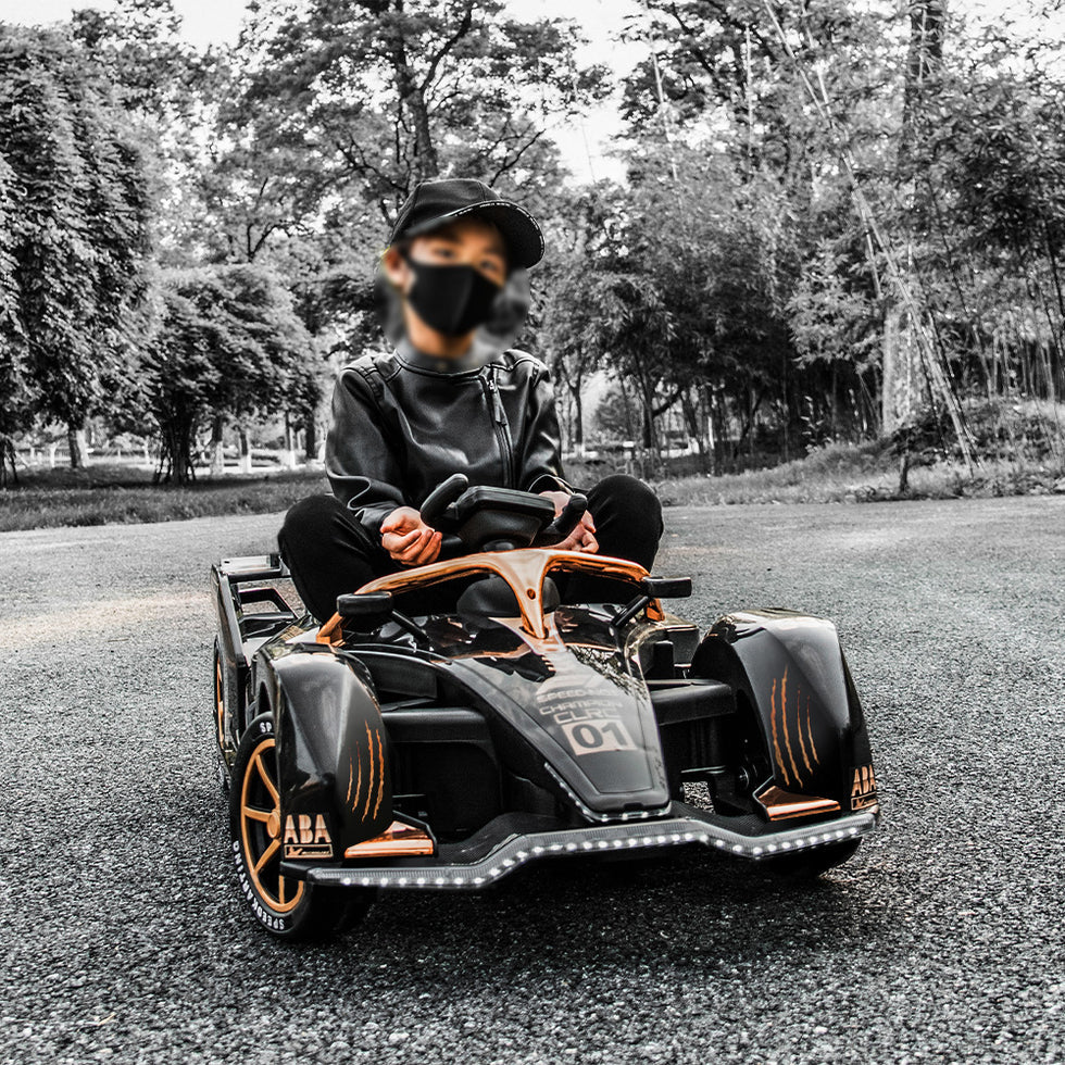 Livara Dual-Drive 12V 7Ah Electric Go-Kart - Backyard Fun, Remote Control, LED Lights