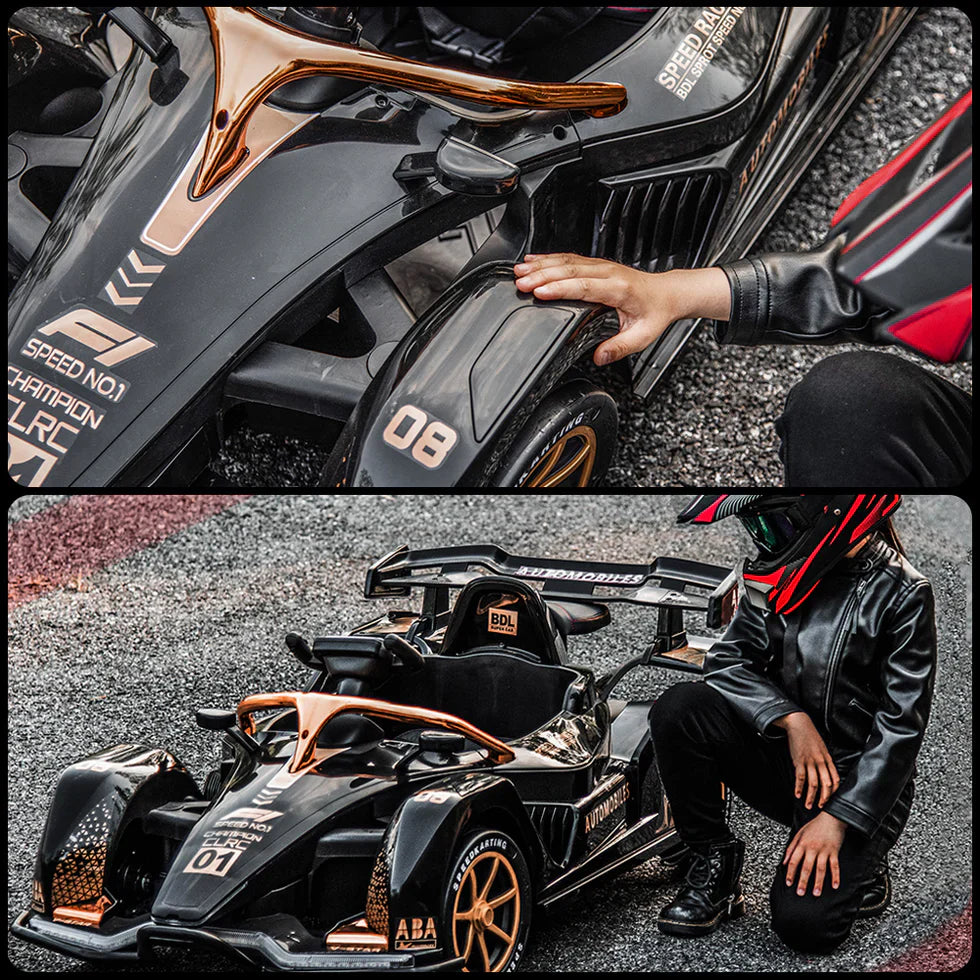 Livara Dual-Drive 12V 7Ah Electric Go-Kart - Backyard Fun, Remote Control, LED Lights