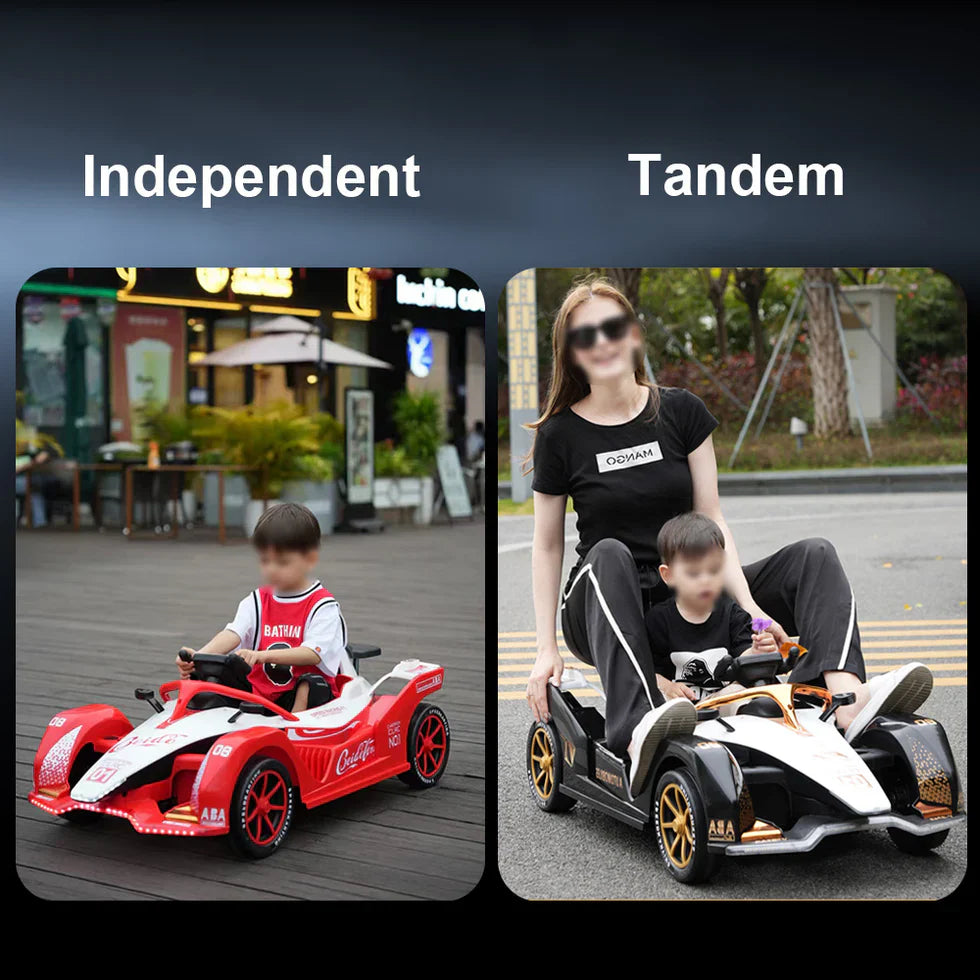 Livara Dual-Drive 12V 7Ah Electric Go-Kart - Backyard Fun, Remote Control, LED Lights
