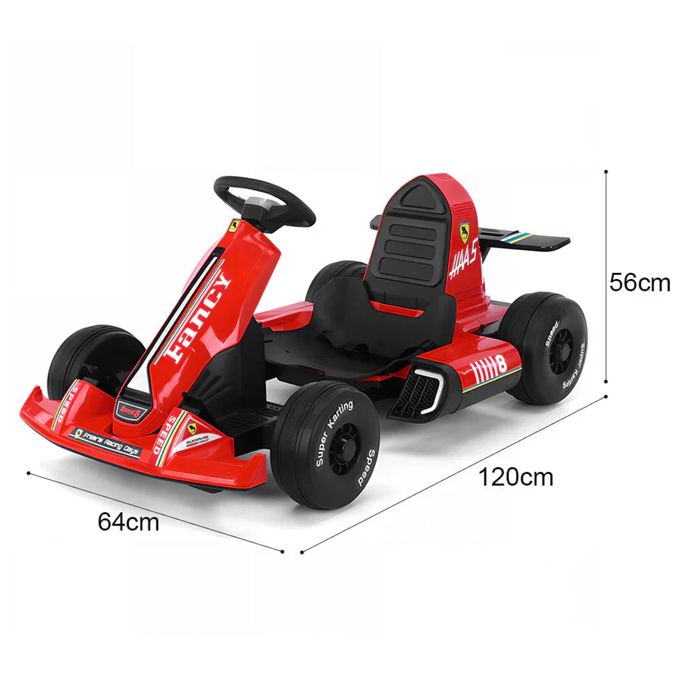Livara Adjustable 12V 7Ah Electric Go-Kart - Backyard Fun, Dual Speed, 100kg Capacity