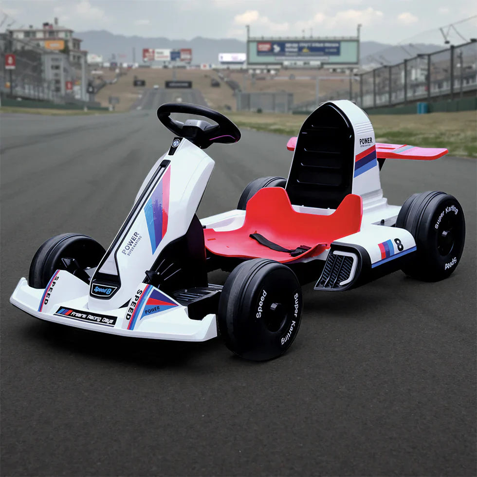 Livara Adjustable 12V 7Ah Electric Go-Kart - Backyard Fun, Dual Speed, 100kg Capacity