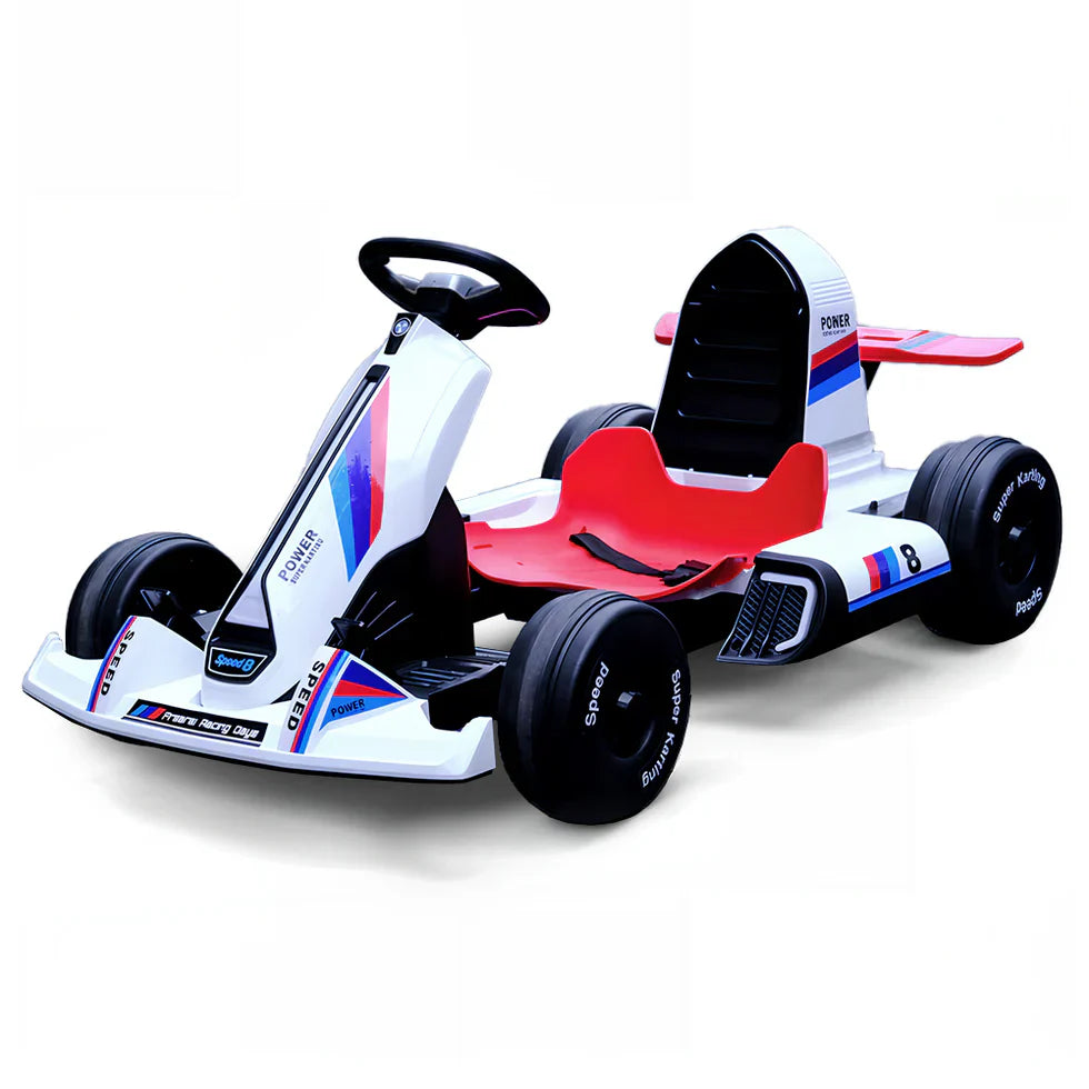 Livara Adjustable 12V 7Ah Electric Go-Kart - Backyard Fun, Dual Speed, 100kg Capacity