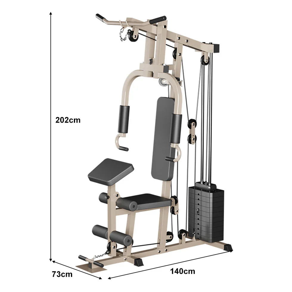 Livara Steel Single-Station Home Gym - Strength Training, Compact Frame, Full-Body Workouts