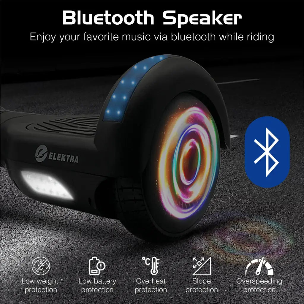 Elektra Self-Balancing Hoverboard - Family Fun, 16km/h with Bluetooth