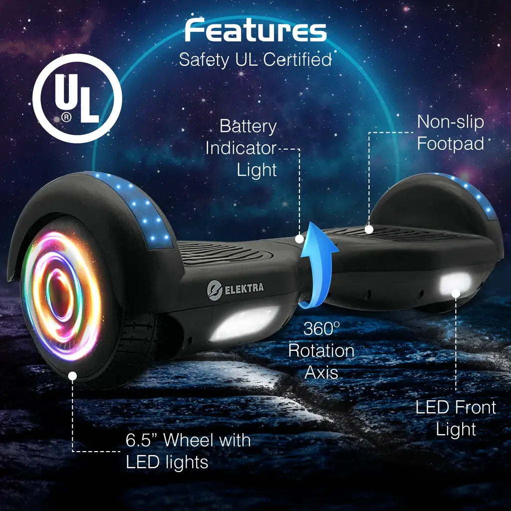 Elektra Self-Balancing Hoverboard - Family Fun, 16km/h with Bluetooth