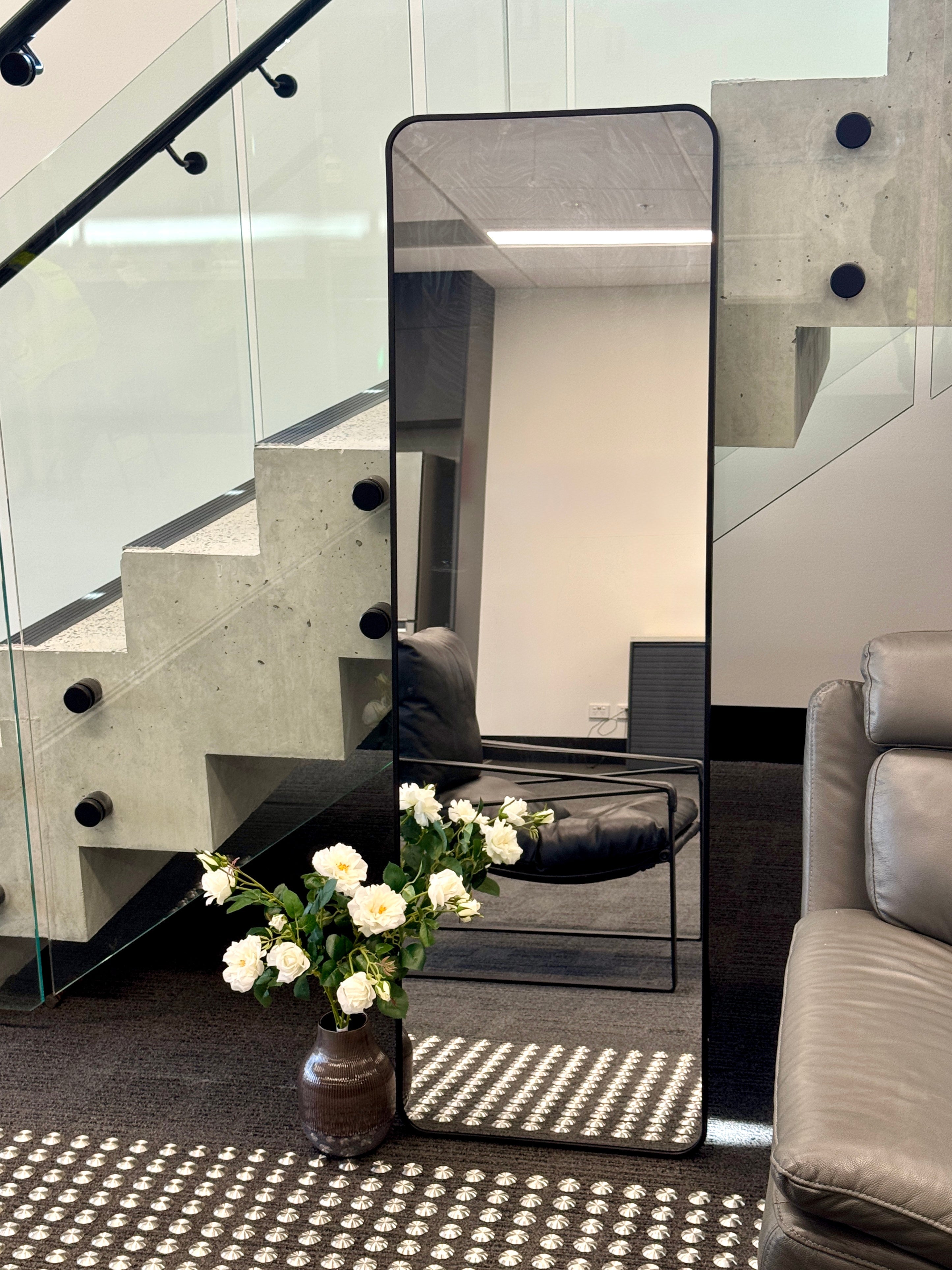 Livara Black Frame Full-Length Mirror - Bedroom & Hallway, Minimalist Design