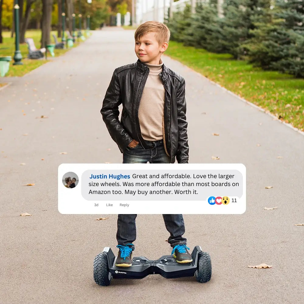Elektra Off-Road All-Terrain Hoverboard - Kids & Teens (8+), 350W Motor