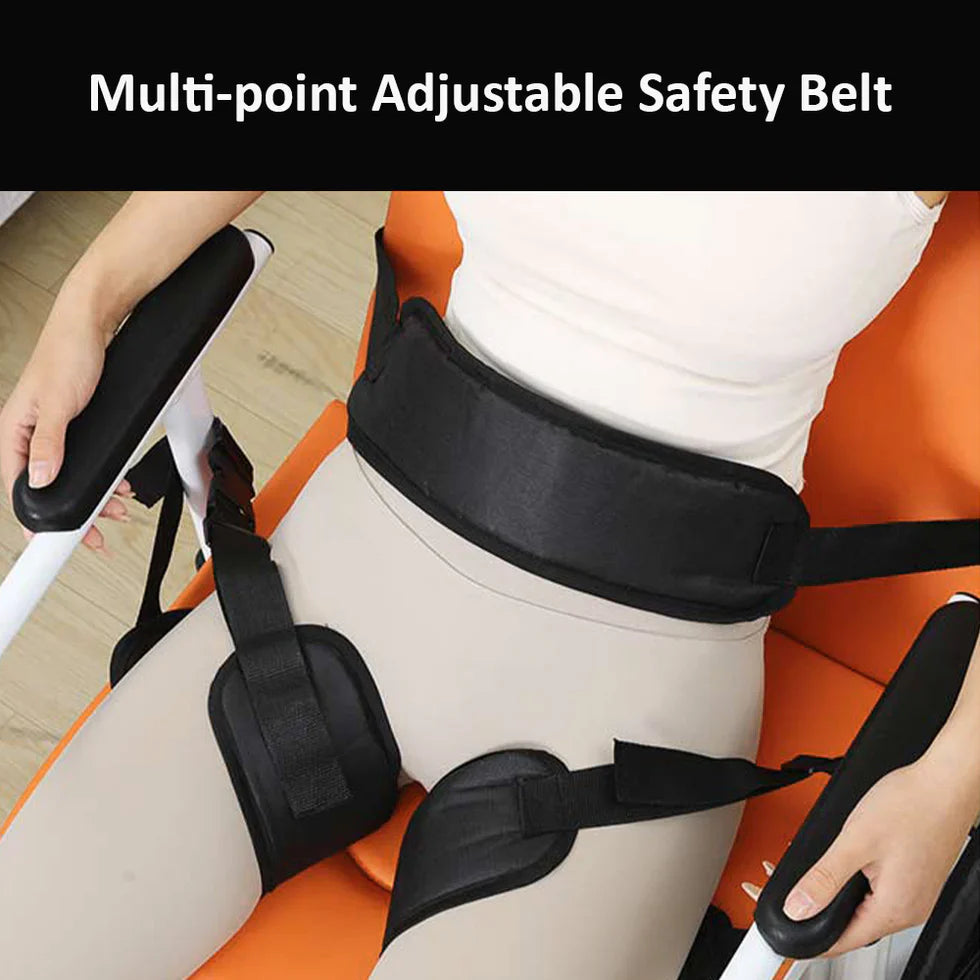 Livara Adjustable Hydraulic Transfer Chair - Home Care, Reclining Backrest, Detachable Armrests