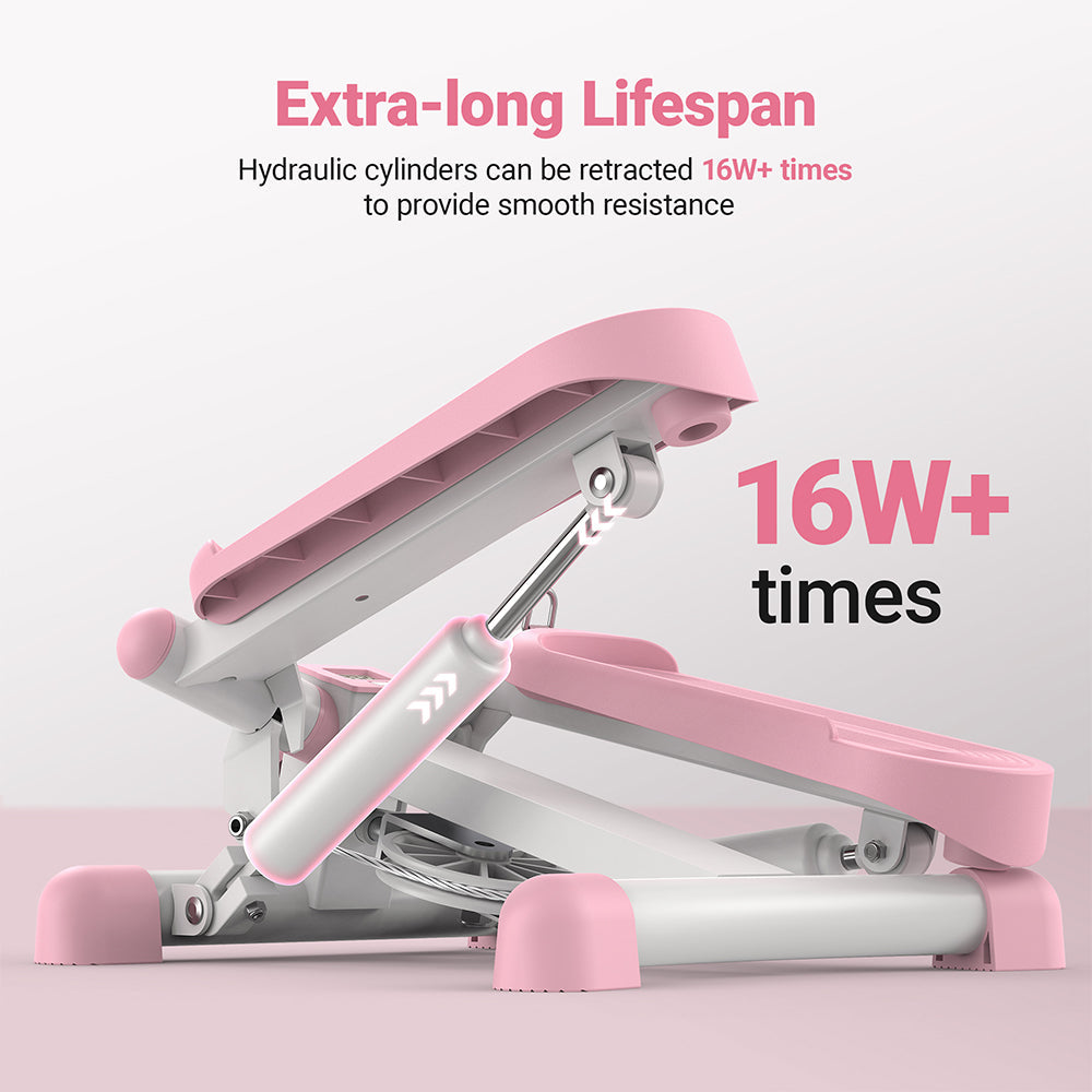 Livara Compact Mini Stepper - Cardio Workout, Twist Motion, Resistance Bands