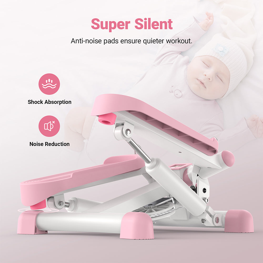 Livara Compact Mini Stepper - Cardio Workout, Twist Motion, Resistance Bands