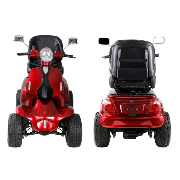 Livara AFDD Adjustable Electric Mobility Scooter - 10km/h Public-Use Limit, 1000W, 60V 20Ah