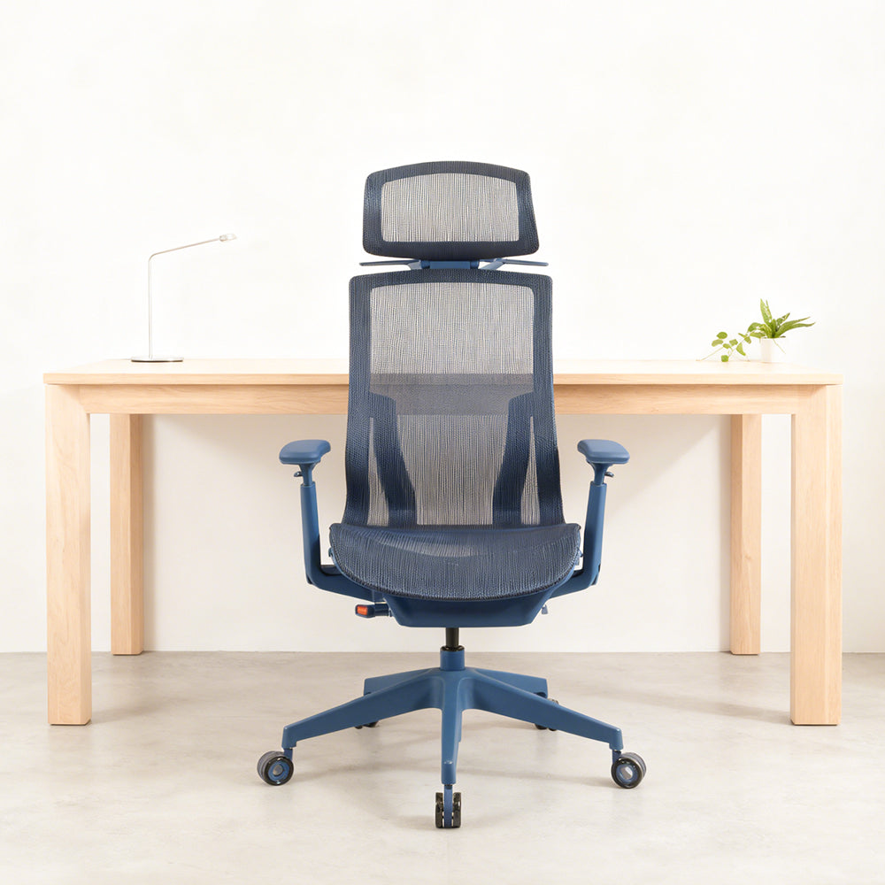 Livara Ventilated Mesh Office Chair - Home Office, Curved Back, Twilight Red Finish