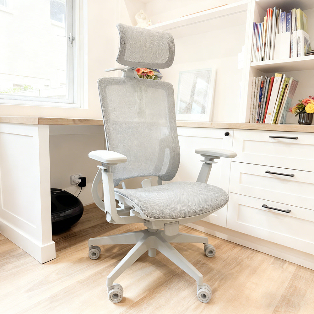 Livara Ventilated Mesh Office Chair - Home Office, Curved Back, Twilight Red Finish