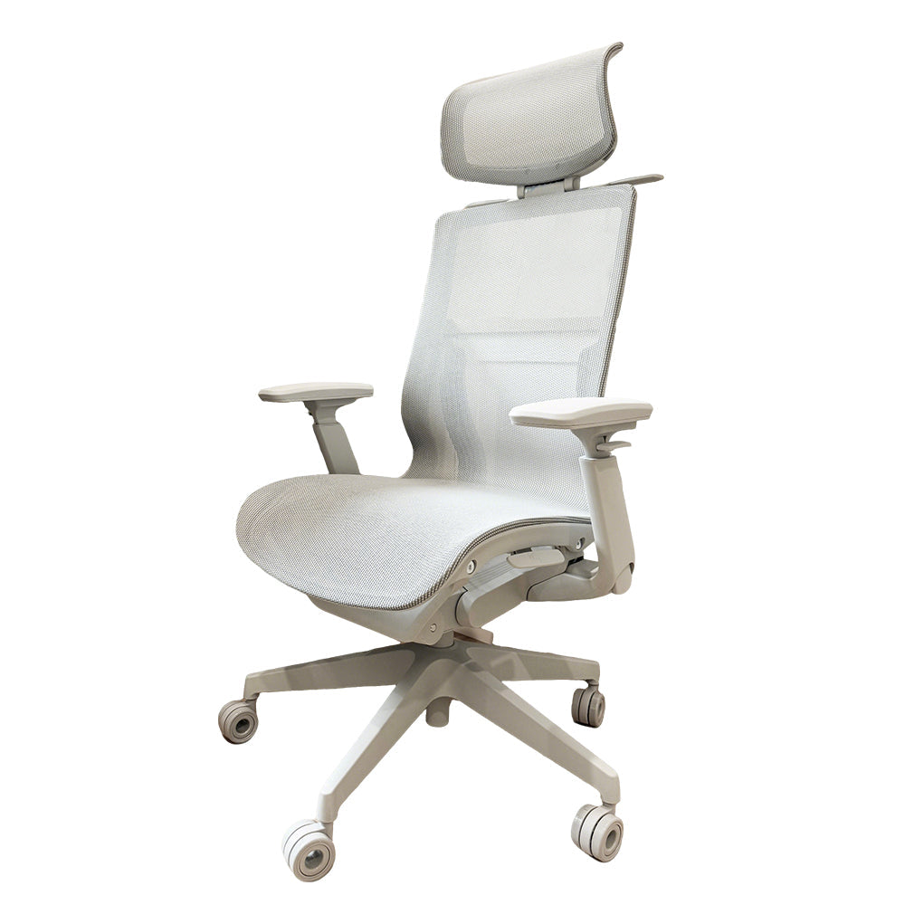 Livara Ventilated Mesh Office Chair - Home Office, Curved Back, Twilight Red Finish