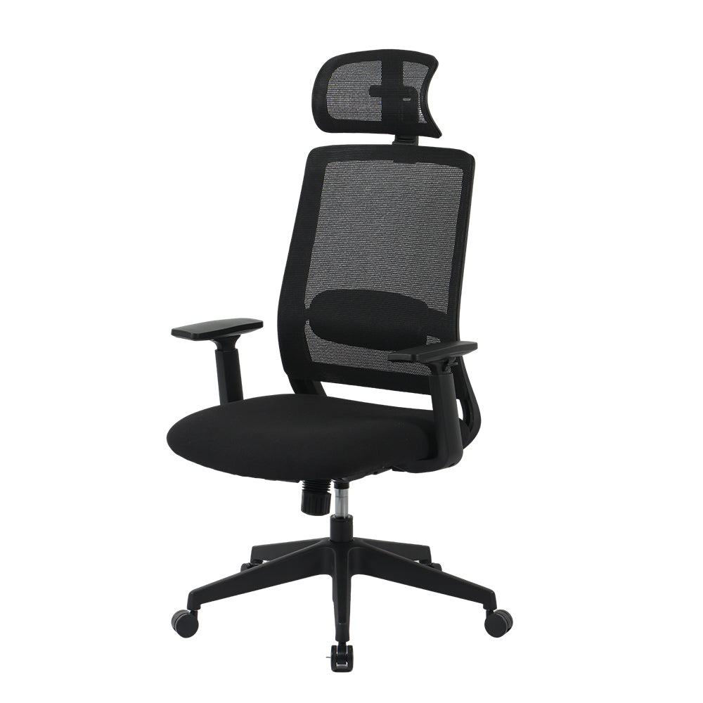 Livara Mesh Ergonomic Office Chair - Home Office, Synchronized Tilt, Adjustable Headrest