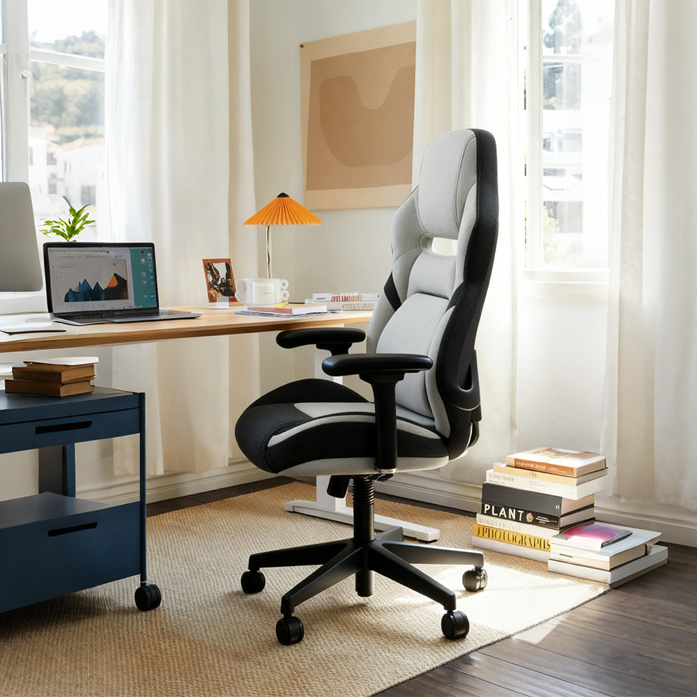 Livara Faux Leather Ergonomic Gaming Chair - Home Office, 4D Armrests, Synchronized Tilt