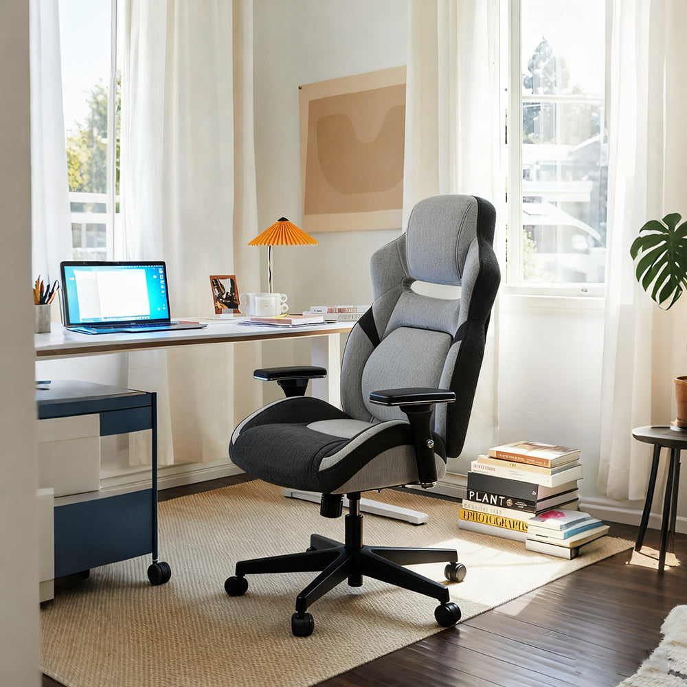 Livara Faux Leather Ergonomic Gaming Chair - Home Office, 4D Armrests, Synchronized Tilt