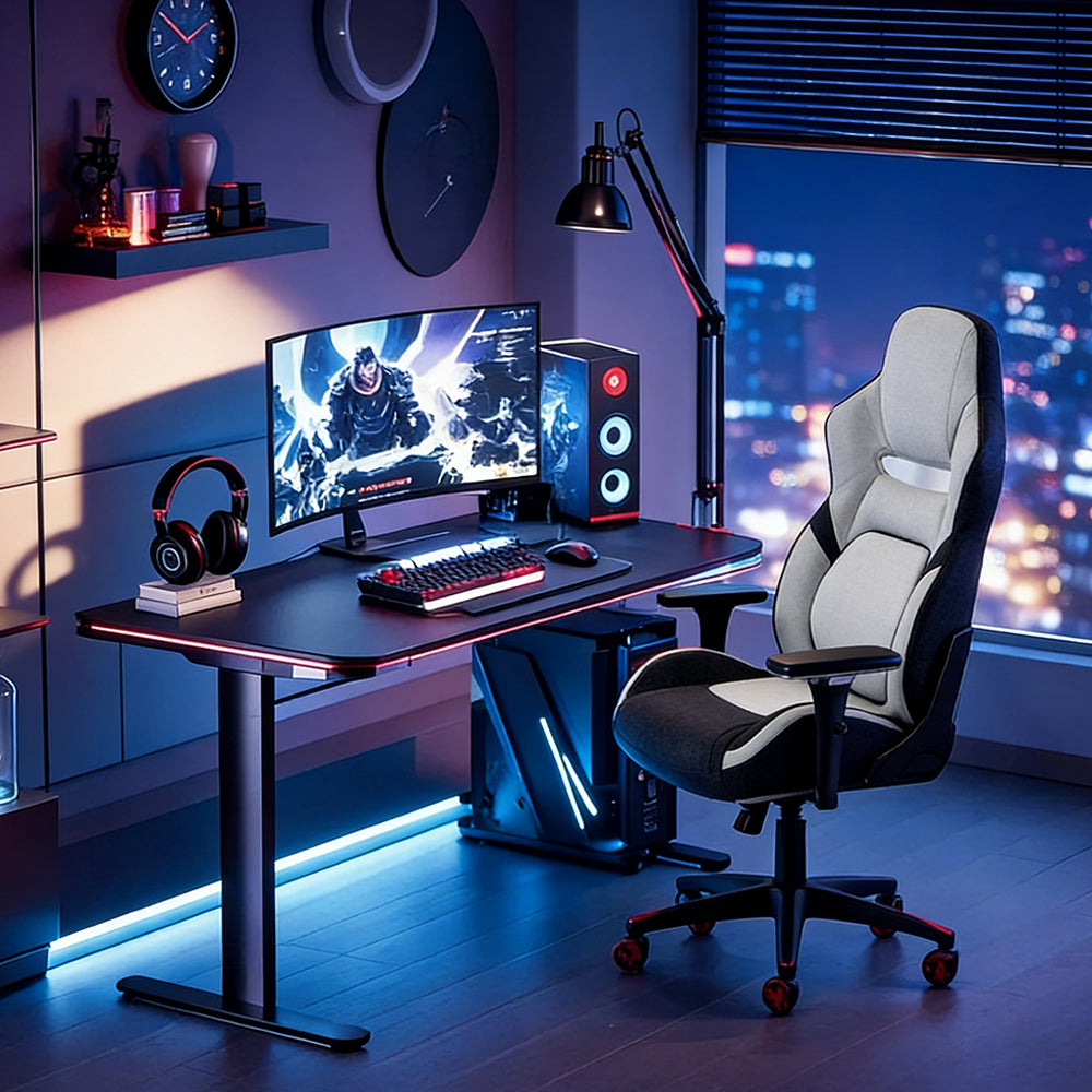 Livara Faux Leather Ergonomic Gaming Chair - Home Office, 4D Armrests, Synchronized Tilt