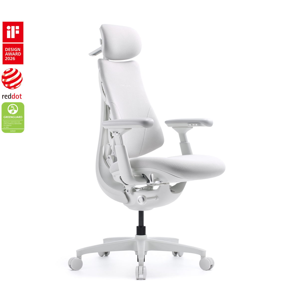 LiberNovo Omni Gen chair in Glacier, reclined