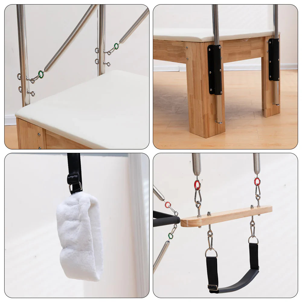 Livara Rubberwood Pilates Cadillac Trapeze Table - Studio Practice, 10-Spring System