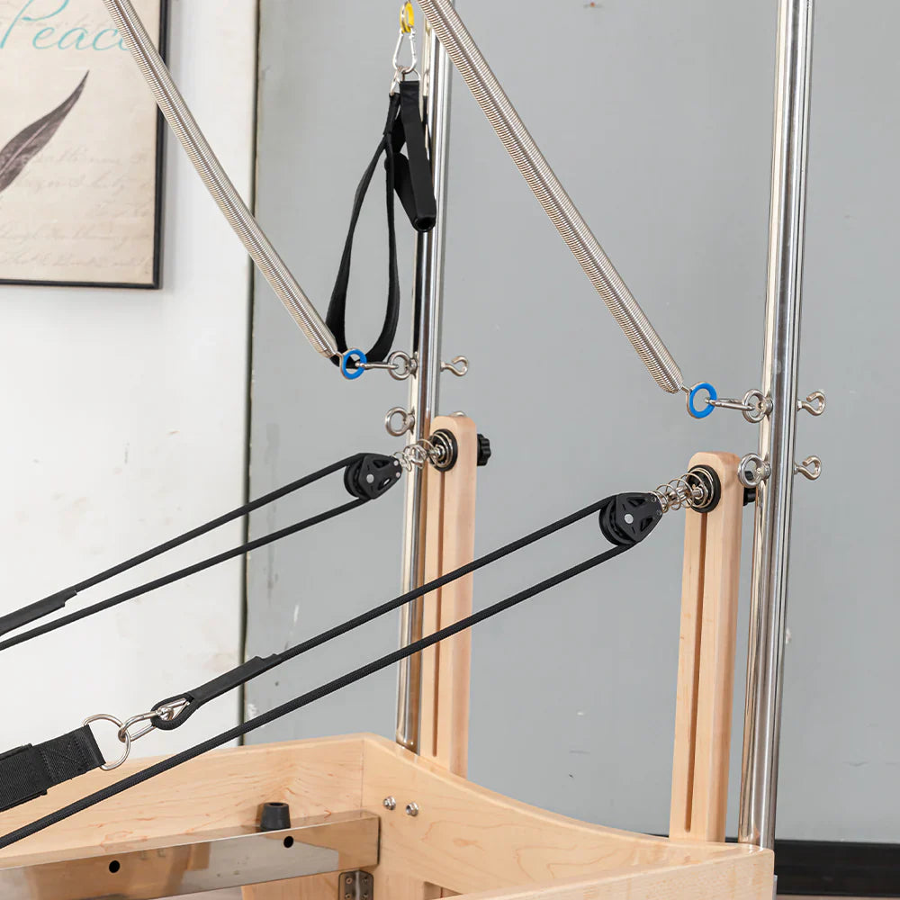 Livara Professional Rubberwood Pilates Reformer + Tower - Home Studio, 14-Spring System
