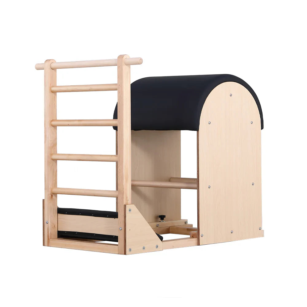 Livara Maple Wood Pilates Ladder Barrel - Studio & Home Use, Microfiber Leather
