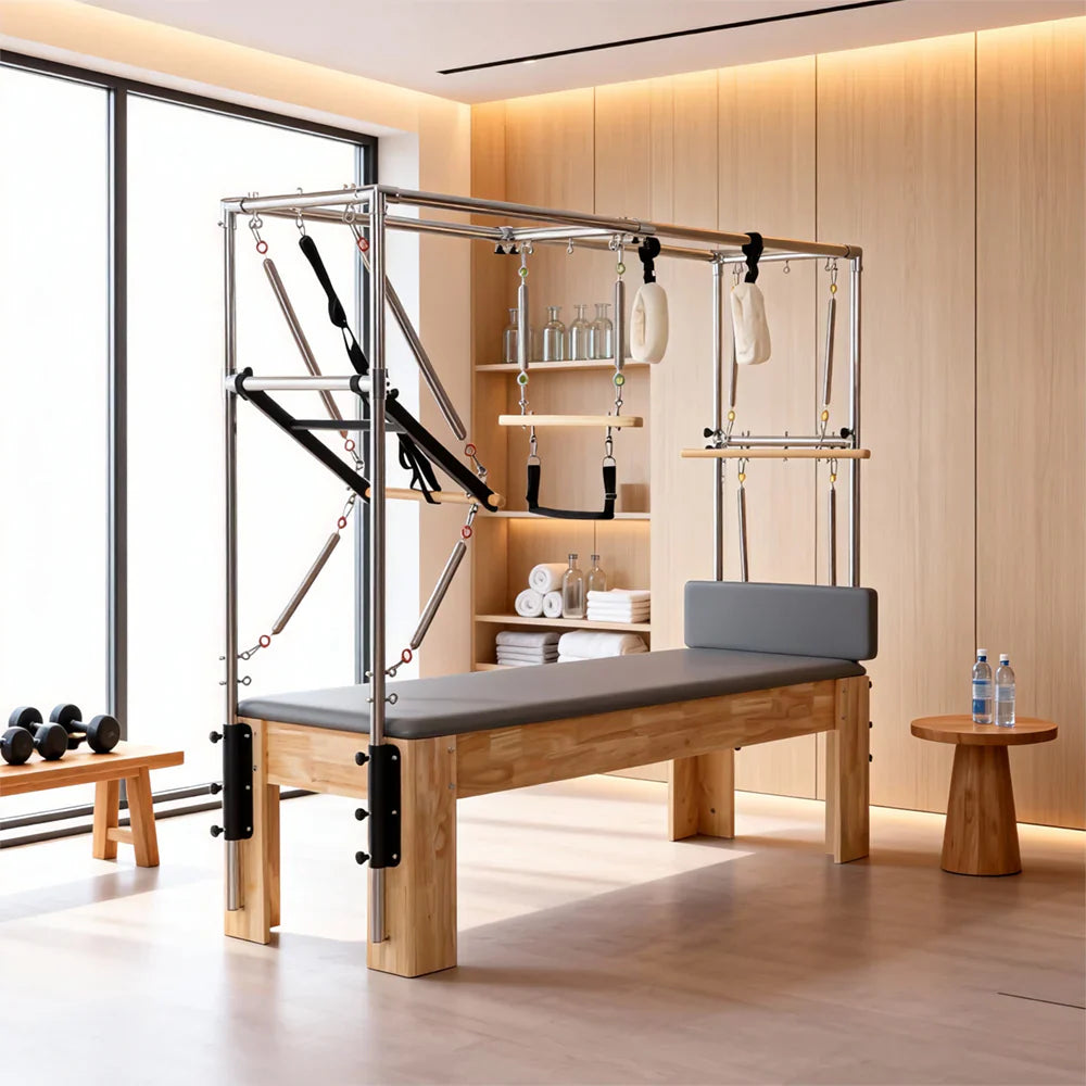 Livara Pilates Studio Combo Set - Full Studio Setup, 5-Piece Rubberwood