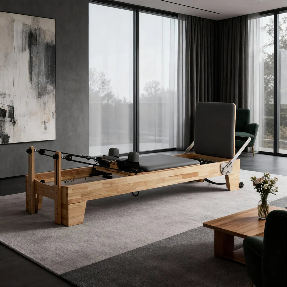 Livara Pilates Studio Combo Set - Full Studio Setup, 5-Piece Rubberwood