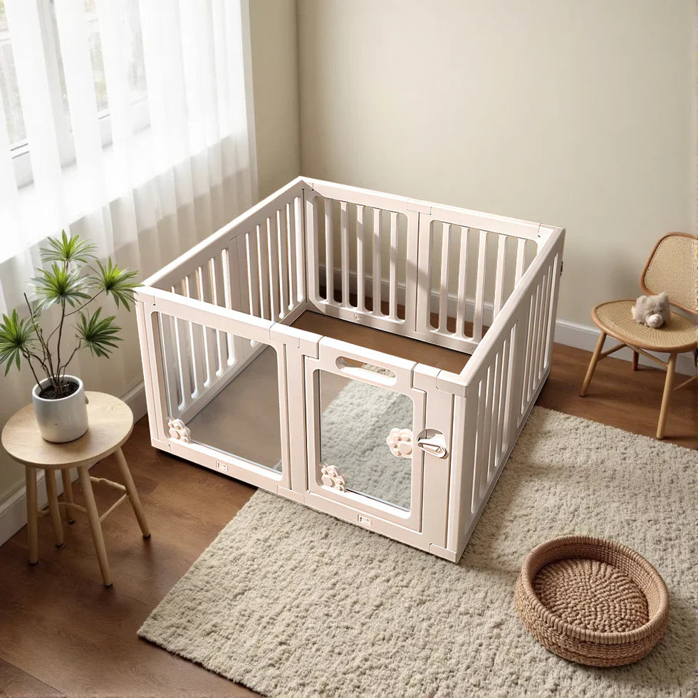 Livara HDPE Pet Playpen - Indoor & Outdoor, Tool-Free Assembly, Anti-Tip Design