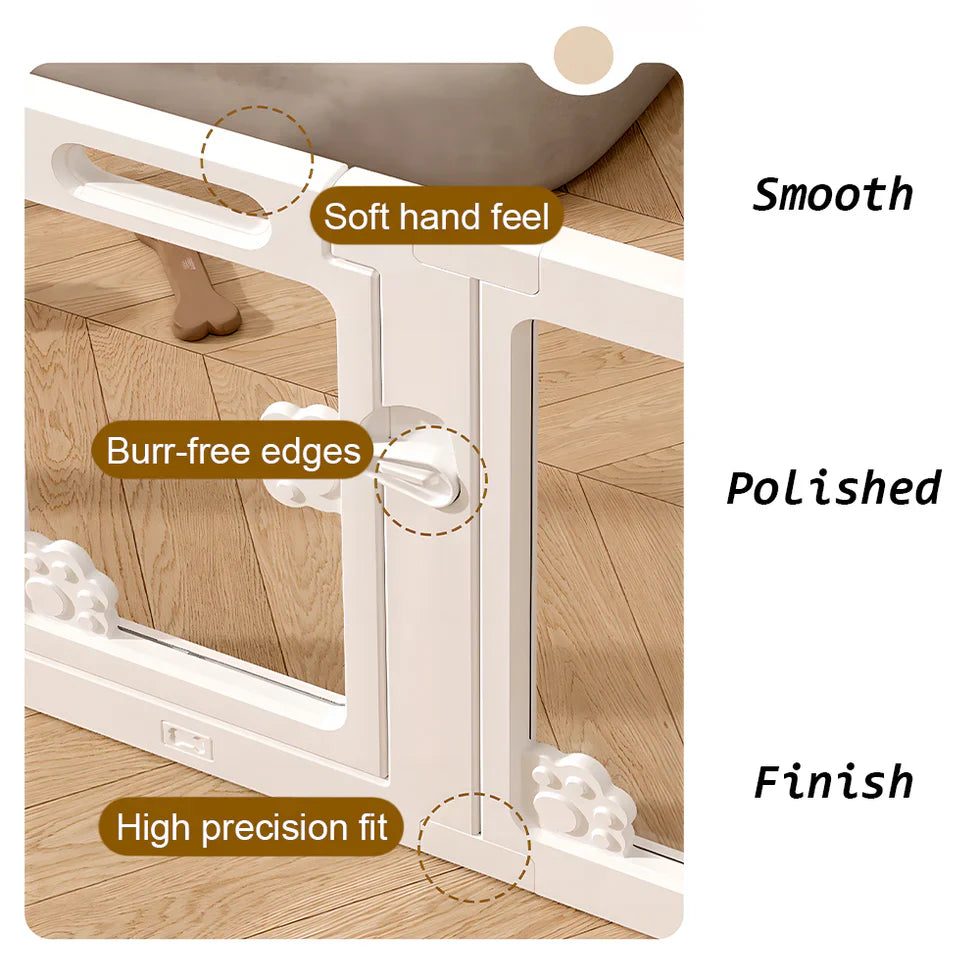 Livara HDPE Pet Playpen - Indoor & Outdoor, Tool-Free Assembly, Anti-Tip Design