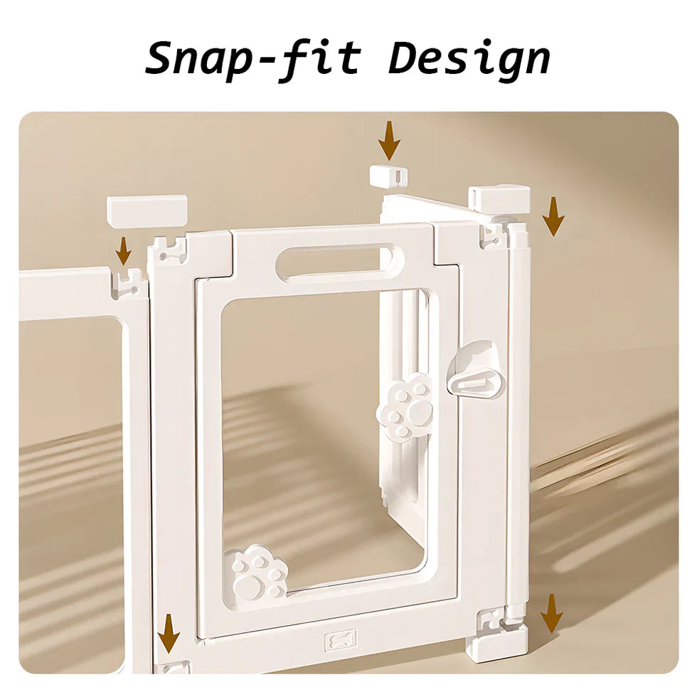 Livara HDPE Pet Playpen - Indoor & Outdoor, Tool-Free Assembly, Anti-Tip Design