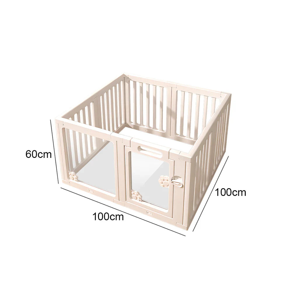 Livara HDPE Pet Playpen - Indoor & Outdoor, Tool-Free Assembly, Anti-Tip Design